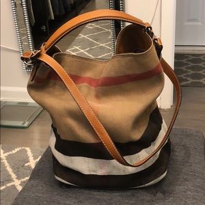 Burberry Ashby canvas with pouch 14L x 6W x 12 H